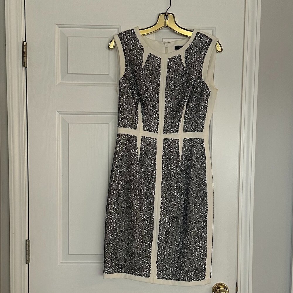 BCBG MaxAzria black and off white dress